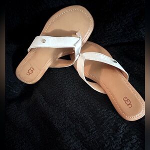 White UGG sandals